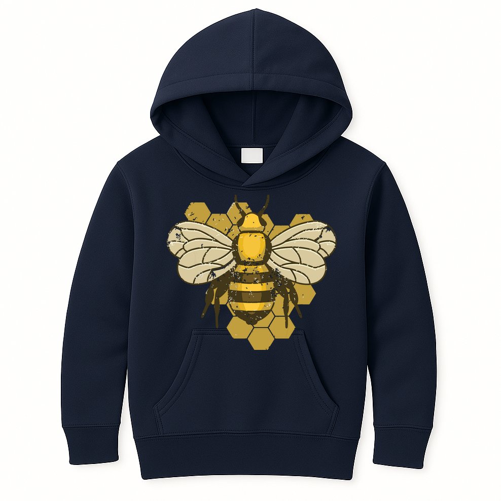 Retro Beekeeper Beekeeping Bumblebee Vintage Save The Bees Kids Hoodie
