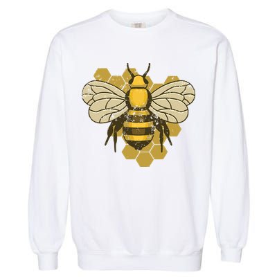 Retro Beekeeper Beekeeping Bumblebee Vintage Save The Bees Garment-Dyed Sweatshirt