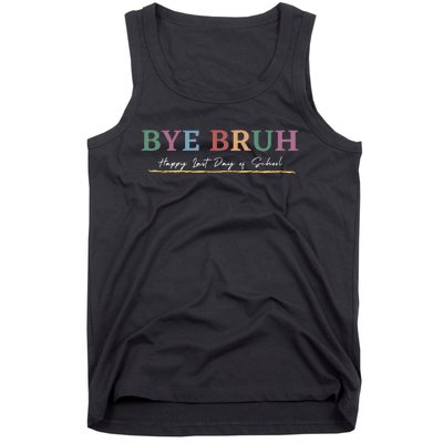 Retro Bye Bruh Teacher Gifthappy Last field Day of School Tank Top