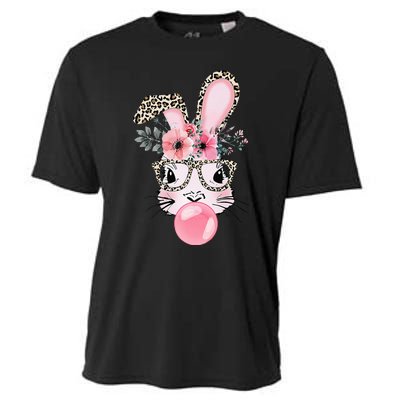 Rabbit Bunny Blowing Bubble Gum Easter Day Cooling Performance Crew T-Shirt