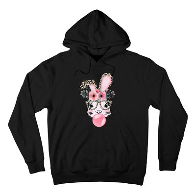 Rabbit Bunny Blowing Bubble Gum Easter Day Hoodie