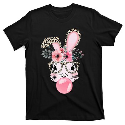 Rabbit Bunny Blowing Bubble Gum Easter Day T-Shirt