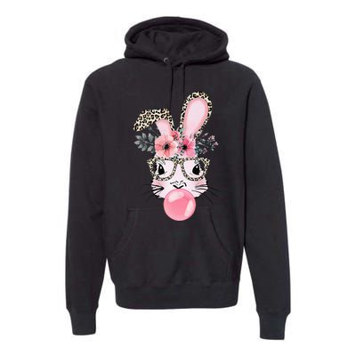 Rabbit Bunny Blowing Bubble Gum Easter Day Premium Hoodie