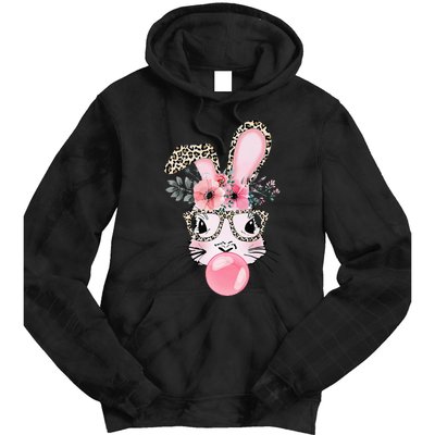 Rabbit Bunny Blowing Bubble Gum Easter Day Tie Dye Hoodie