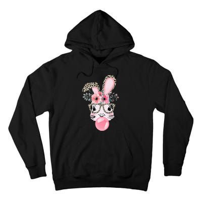 Rabbit Bunny Blowing Bubble Gum Easter Day Tall Hoodie