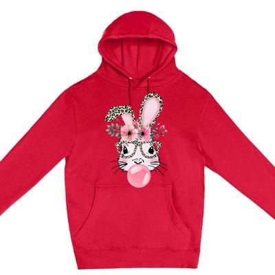 Rabbit Bunny Blowing Bubble Gum Easter Day Premium Pullover Hoodie