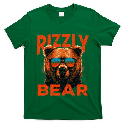 Rizzly Bear Cool Grizzly Bear Wearing Sunglasses Funny Meme T-Shirt