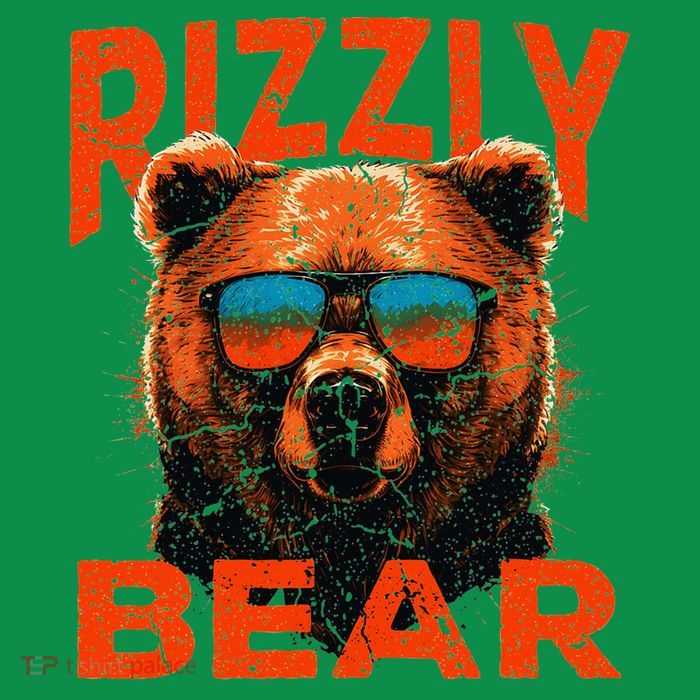Rizzly Bear Cool Grizzly Bear Wearing Sunglasses Funny Meme Premium T-Shirt