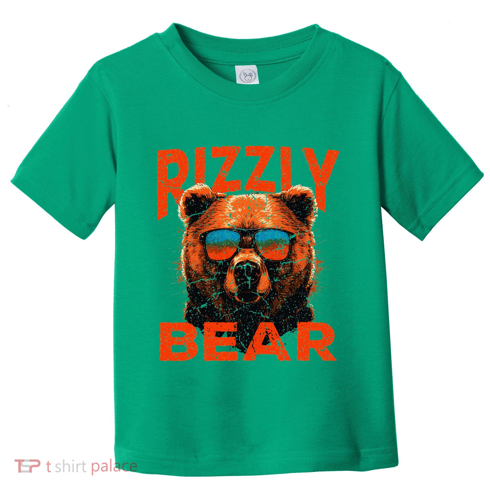 Rizzly Bear Cool Grizzly Bear Wearing Sunglasses Funny Meme Toddler T-Shirt
