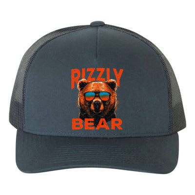 Rizzly Bear Cool Grizzly Bear Wearing Sunglasses Funny Meme Yupoong Adult 5-Panel Trucker Hat