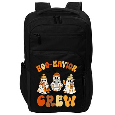 Retro Boohavior Crew Behavior Analyst Halloween Gift Impact Tech Backpack