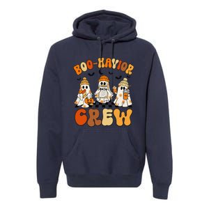 Retro Boohavior Crew Behavior Analyst Halloween Gift Premium Hoodie