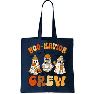 Retro Boohavior Crew Behavior Analyst Halloween Gift Tote Bag