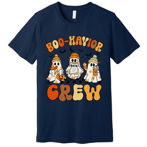 Retro Boohavior Crew Behavior Analyst Halloween Gift Premium T-Shirt