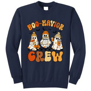 Retro Boohavior Crew Behavior Analyst Halloween Gift Tall Sweatshirt