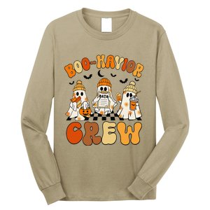 Retro Boohavior Crew Behavior Analyst Halloween Gift Long Sleeve Shirt