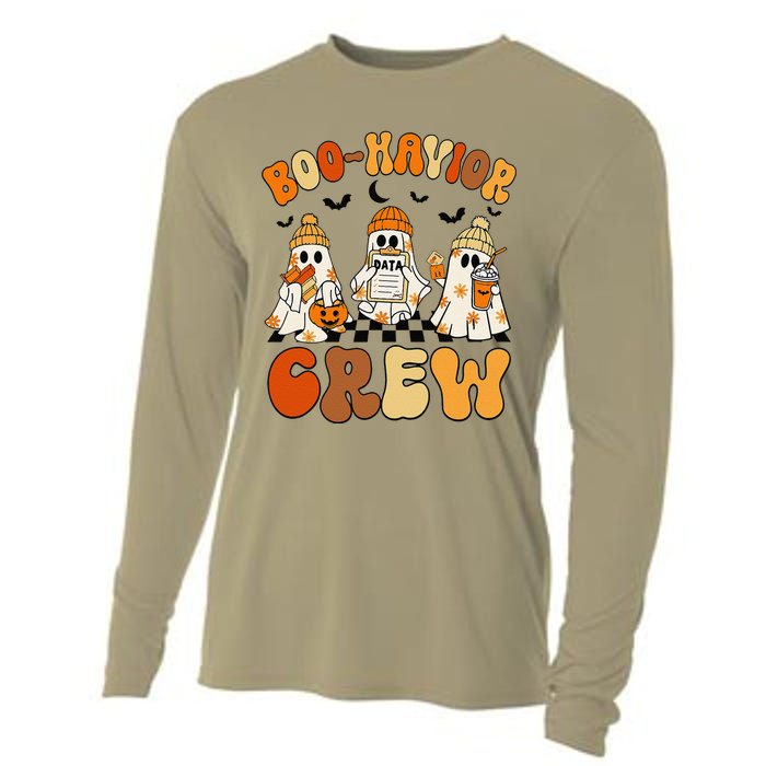 Retro Boohavior Crew Behavior Analyst Halloween Gift Cooling Performance Long Sleeve Crew