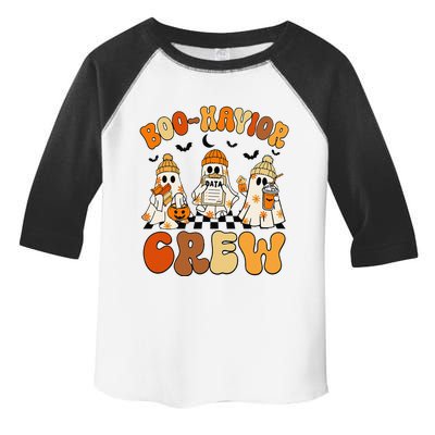 Retro Boohavior Crew Behavior Analyst Halloween Gift Toddler Fine Jersey T-Shirt