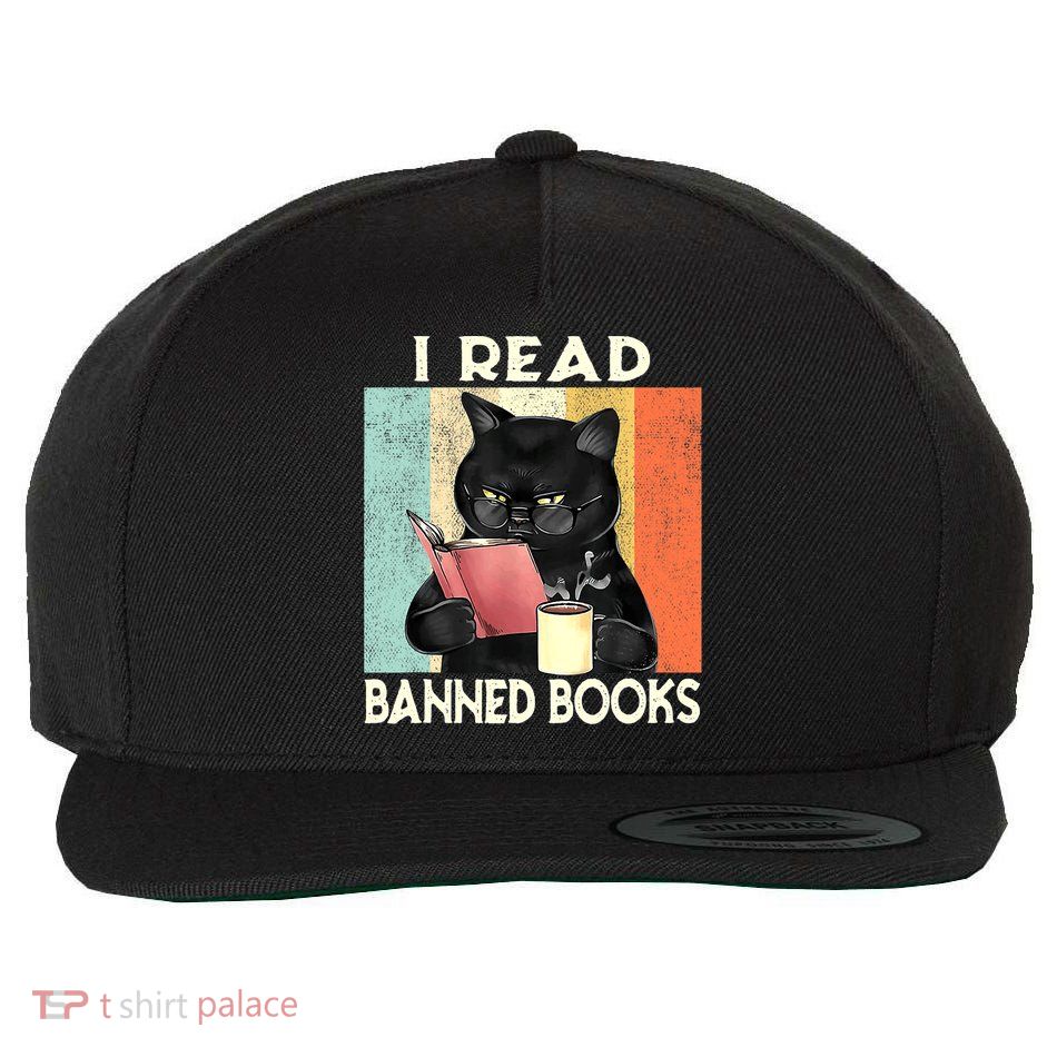 Reading Book Cat I Read Banned Books Funny Bookworms Wool Snapback Cap