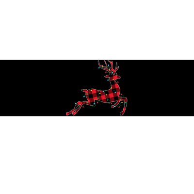 Red & Black Christmas Buffalo Plaid Deer Xmas Holiday Bumper Sticker