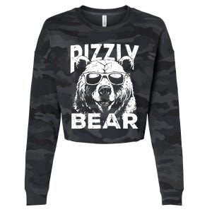 Rizzly Bear Cool Bear Wearing Sunglasses Rizz For Boy Cropped Pullover Crew