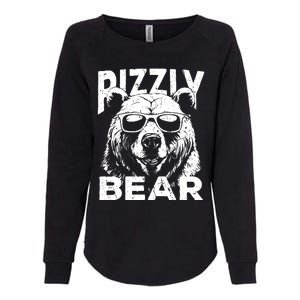 Rizzly Bear Cool Bear Wearing Sunglasses Rizz For Boy Womens California Wash Sweatshirt