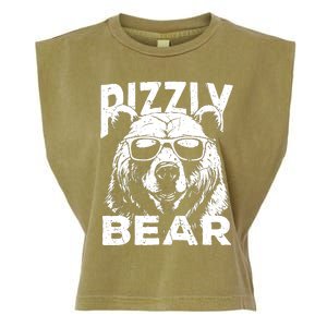 Rizzly Bear Cool Bear Wearing Sunglasses Rizz For Boy Garment-Dyed Women's Muscle Tee