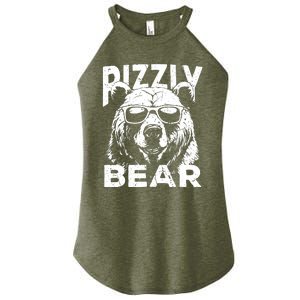 Rizzly Bear Cool Bear Wearing Sunglasses Rizz For Boy Women's Perfect Tri Rocker Tank