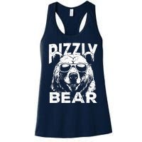 Rizzly Bear Cool Bear Wearing Sunglasses Rizz For Boy Women's Racerback Tank