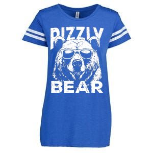 Rizzly Bear Cool Bear Wearing Sunglasses Rizz For Boy Enza Ladies Jersey Football T-Shirt