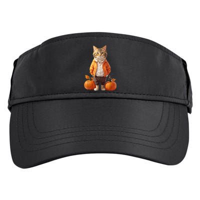 Retro Black Cat Halloween Pumpkin Costume Adult Drive Performance Visor