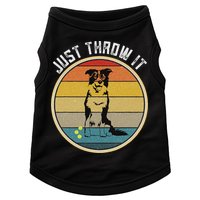 Retro Border Collie Lover Just Throw It Border Collie Mom Doggie Tank