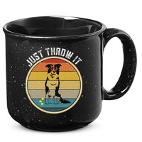 Retro Border Collie Lover Just Throw It Border Collie Mom 15oz Campfire Ceramic Mug
