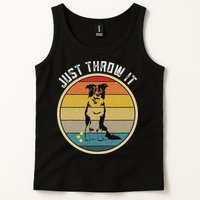 Retro Border Collie Lover Just Throw It Border Collie Mom Tank Top