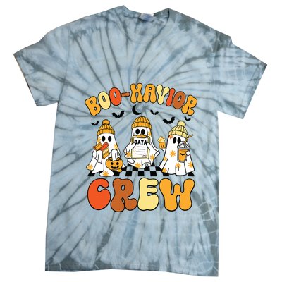 Retro Boohavior Crew Behavior Analyst Halloween Aba Rbt Tie-Dye T-Shirt