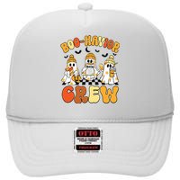 Retro Boohavior Crew Behavior Analyst Halloween Aba Rbt High Crown Mesh Back Trucker Hat