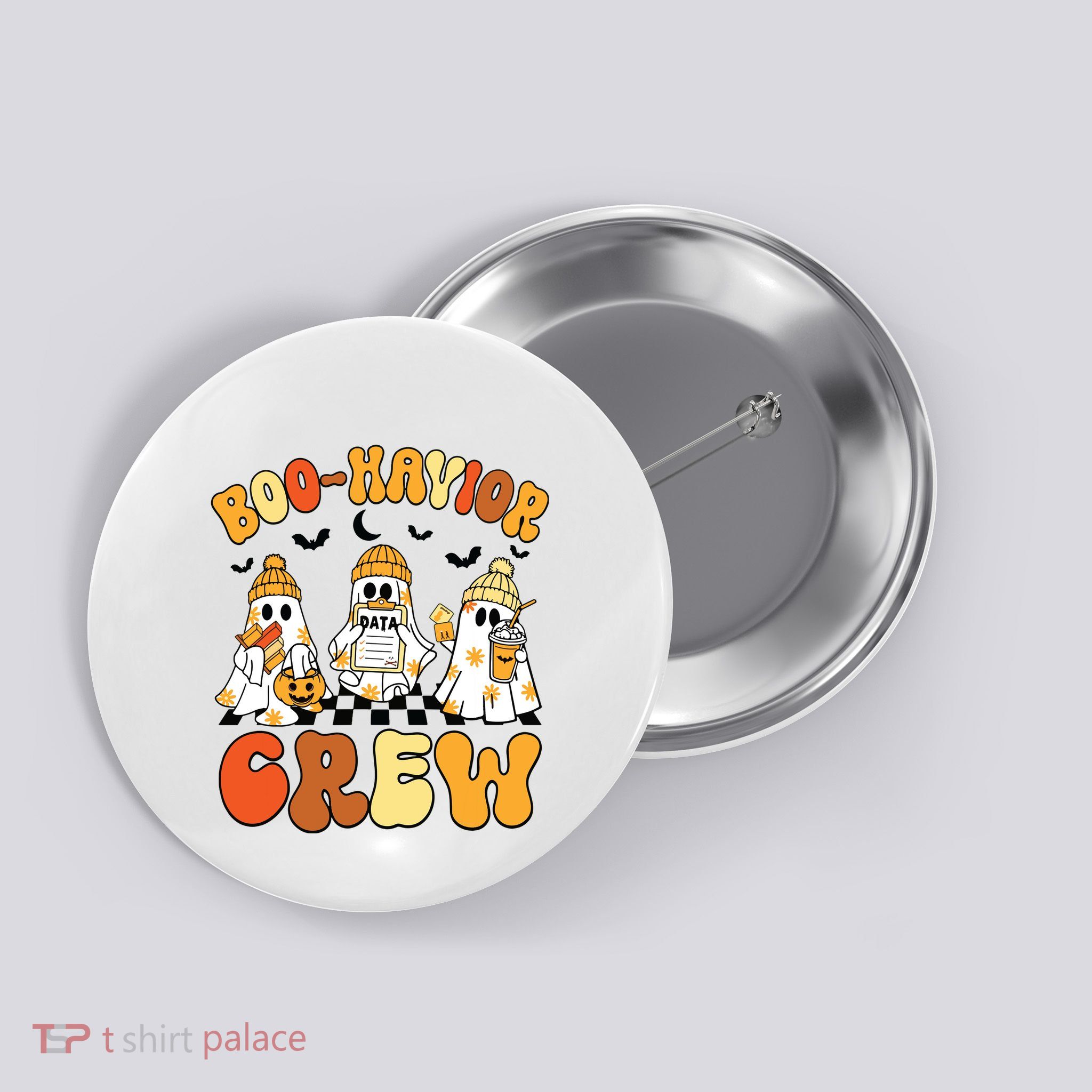 Retro Boohavior Crew Behavior Analyst Halloween Aba Rbt Button