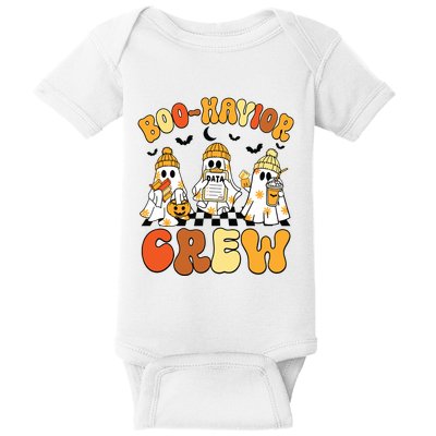 Retro Boohavior Crew Behavior Analyst Halloween Aba Rbt Baby Bodysuit