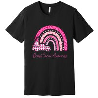 Rainbow Breast Cancer Awareness Pink Gnomes Truck Premium T-Shirt