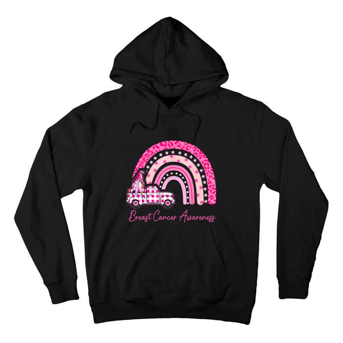 Rainbow Breast Cancer Awareness Pink Gnomes Truck Tall Hoodie