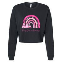 Rainbow Breast Cancer Awareness Pink Gnomes Truck Cropped Pullover Crew