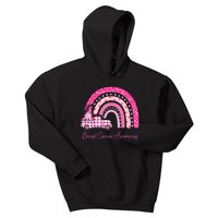 Rainbow Breast Cancer Awareness Pink Gnomes Truck Kids Hoodie