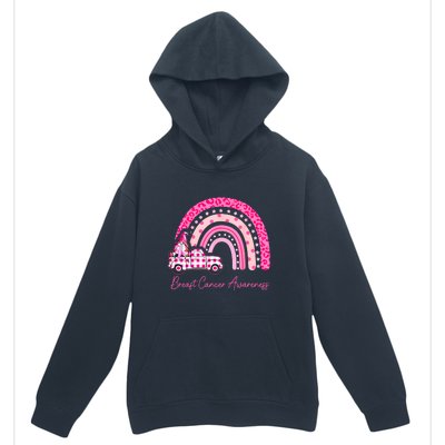 Rainbow Breast Cancer Awareness Pink Gnomes Truck Urban Pullover Hoodie