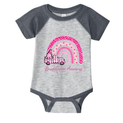 Rainbow Breast Cancer Awareness Pink Gnomes Truck Infant Baby Jersey Bodysuit