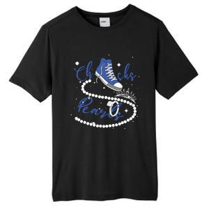 Royal Blue Chucks And Pearls Tall Fusion ChromaSoft Performance T-Shirt