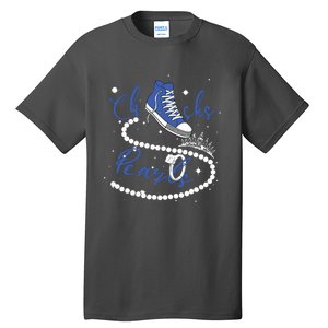 Royal Blue Chucks And Pearls Tall T-Shirt