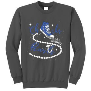 Royal Blue Chucks And Pearls Tall Sweatshirt