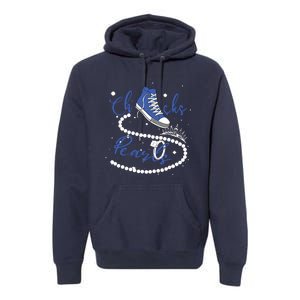 Royal Blue Chucks And Pearls Premium Hoodie