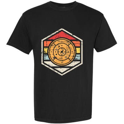 Retro Badge Crokinole Board Garment-Dyed Heavyweight T-Shirt