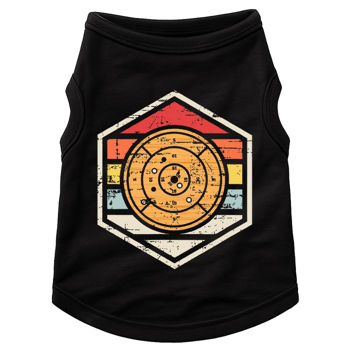 Retro Badge Crokinole Board Doggie Tank